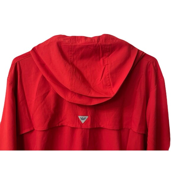 NEW Columbia Womens XL Tamiami Ohio State OSU Windbreaker Hoodie Jacket Red - Picture 7 of 10